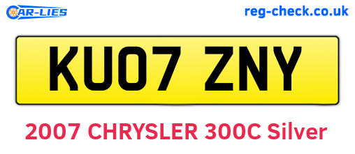 KU07ZNY are the vehicle registration plates.
