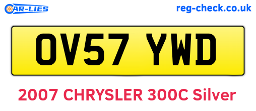 OV57YWD are the vehicle registration plates.