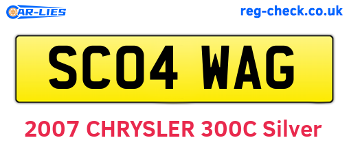 SC04WAG are the vehicle registration plates.