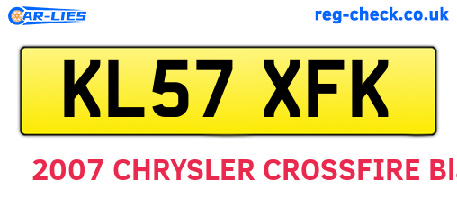 KL57XFK are the vehicle registration plates.