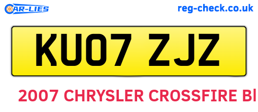 KU07ZJZ are the vehicle registration plates.