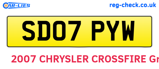 SD07PYW are the vehicle registration plates.