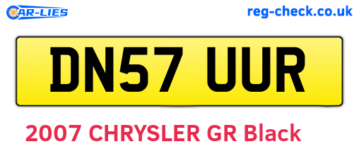 DN57UUR are the vehicle registration plates.