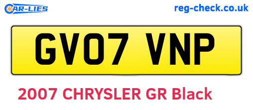 GV07VNP are the vehicle registration plates.