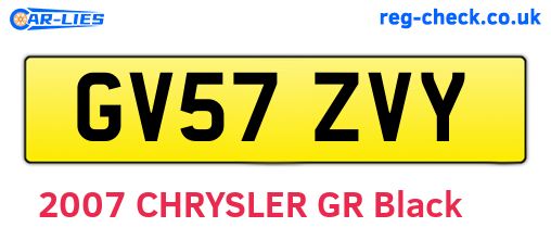 GV57ZVY are the vehicle registration plates.