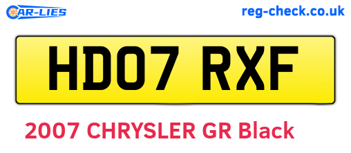 HD07RXF are the vehicle registration plates.