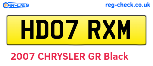 HD07RXM are the vehicle registration plates.