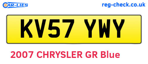 KV57YWY are the vehicle registration plates.