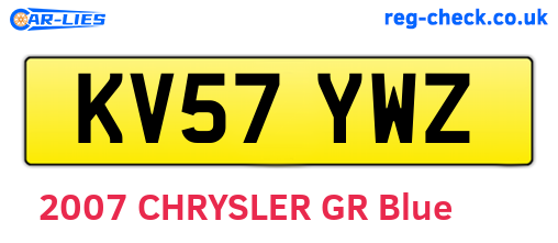 KV57YWZ are the vehicle registration plates.