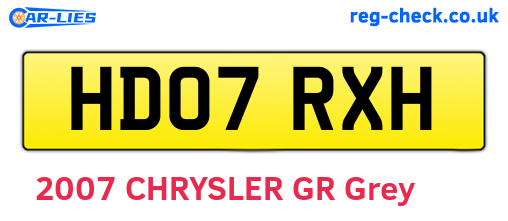 HD07RXH are the vehicle registration plates.