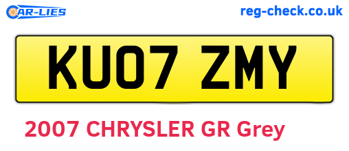 KU07ZMY are the vehicle registration plates.