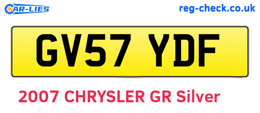 GV57YDF are the vehicle registration plates.