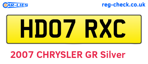 HD07RXC are the vehicle registration plates.