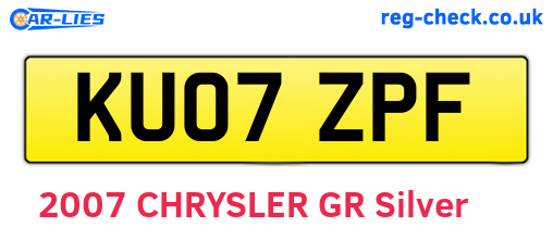 KU07ZPF are the vehicle registration plates.