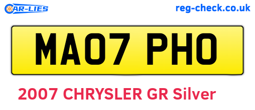 MA07PHO are the vehicle registration plates.