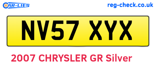 NV57XYX are the vehicle registration plates.