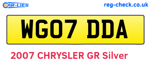 WG07DDA are the vehicle registration plates.