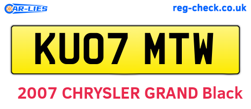 KU07MTW are the vehicle registration plates.