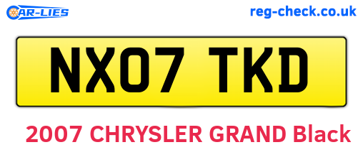 NX07TKD are the vehicle registration plates.