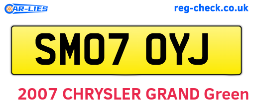 SM07OYJ are the vehicle registration plates.