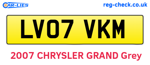 LV07VKM are the vehicle registration plates.