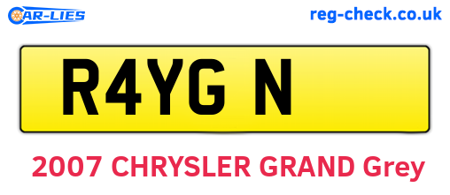 R4YGN are the vehicle registration plates.