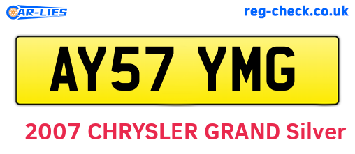 AY57YMG are the vehicle registration plates.
