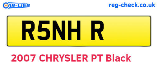 R5NHR are the vehicle registration plates.