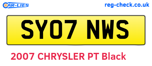 SY07NWS are the vehicle registration plates.