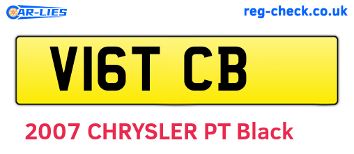 V16TCB are the vehicle registration plates.