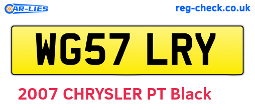 WG57LRY are the vehicle registration plates.
