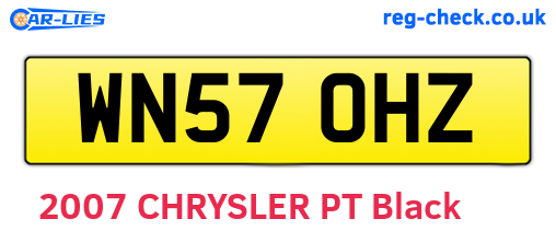 WN57OHZ are the vehicle registration plates.