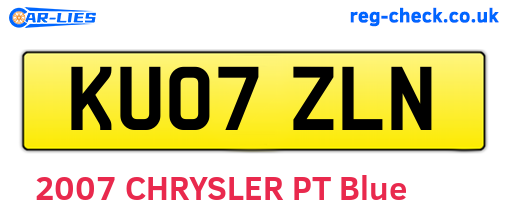KU07ZLN are the vehicle registration plates.