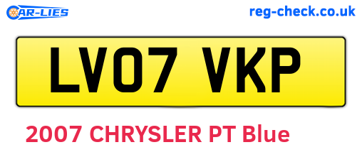 LV07VKP are the vehicle registration plates.