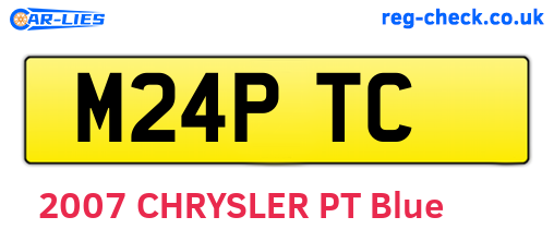 M24PTC are the vehicle registration plates.