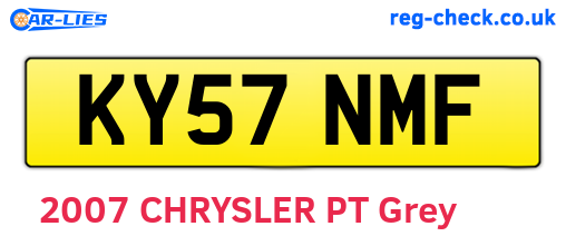 KY57NMF are the vehicle registration plates.