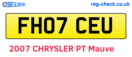 FH07CEU are the vehicle registration plates.