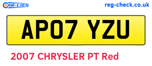 AP07YZU are the vehicle registration plates.