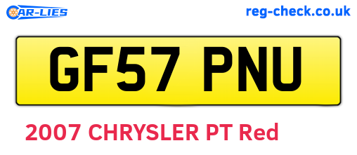 GF57PNU are the vehicle registration plates.
