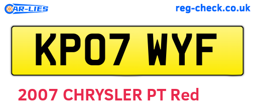 KP07WYF are the vehicle registration plates.