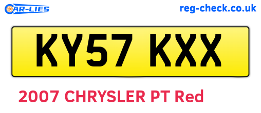 KY57KXX are the vehicle registration plates.