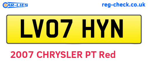 LV07HYN are the vehicle registration plates.