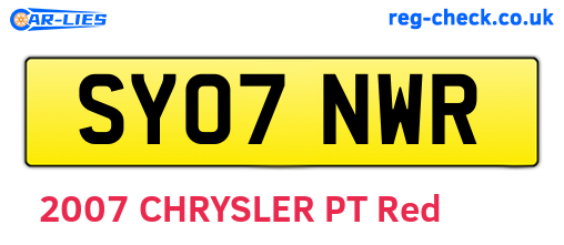 SY07NWR are the vehicle registration plates.