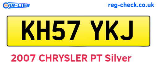 KH57YKJ are the vehicle registration plates.