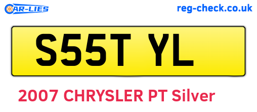 S55TYL are the vehicle registration plates.