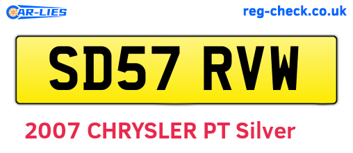 SD57RVW are the vehicle registration plates.