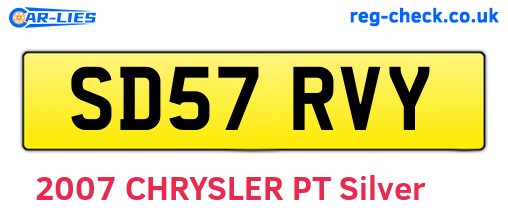 SD57RVY are the vehicle registration plates.