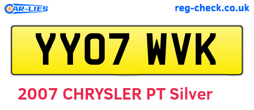 YY07WVK are the vehicle registration plates.
