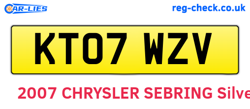 KT07WZV are the vehicle registration plates.