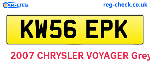 KW56EPK are the vehicle registration plates.